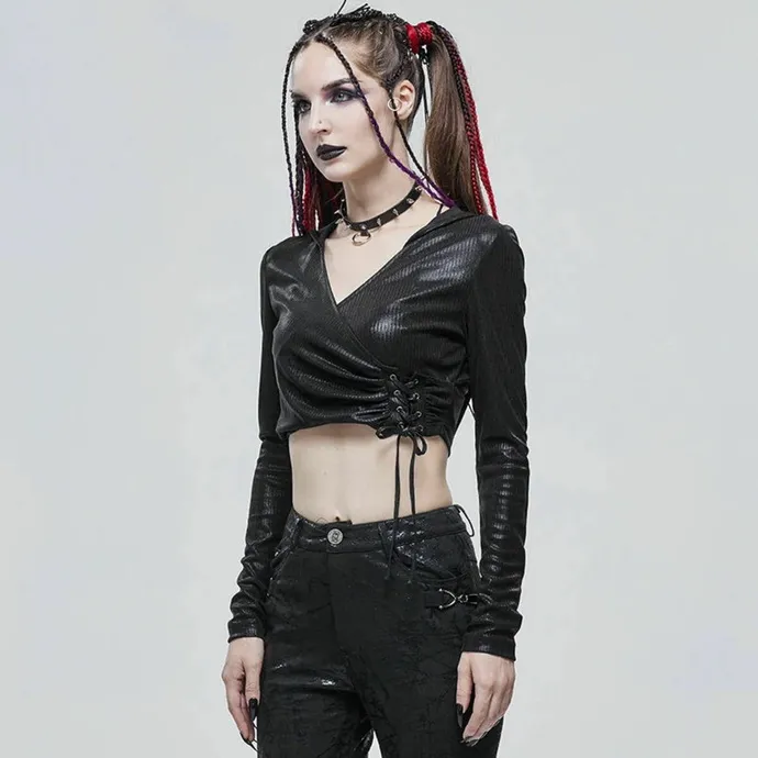 dames t-shirt lange mouw (top) DEVIL FASHION