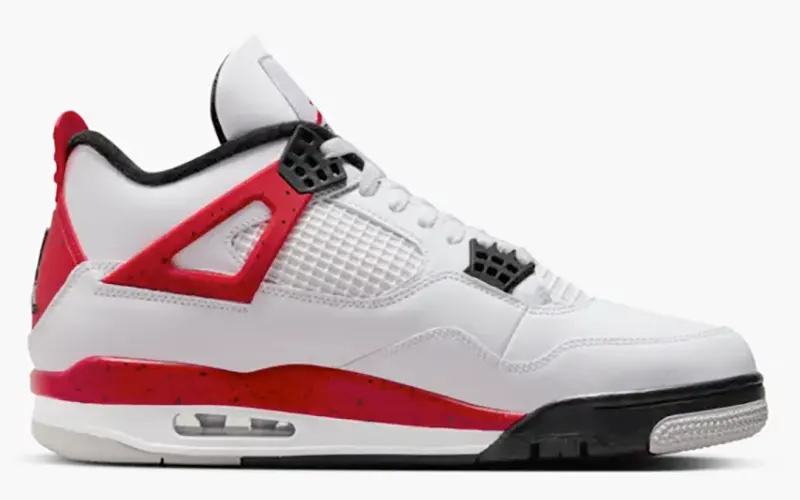 Nike Air Jordan 4 Retro Red Cement Sneakers