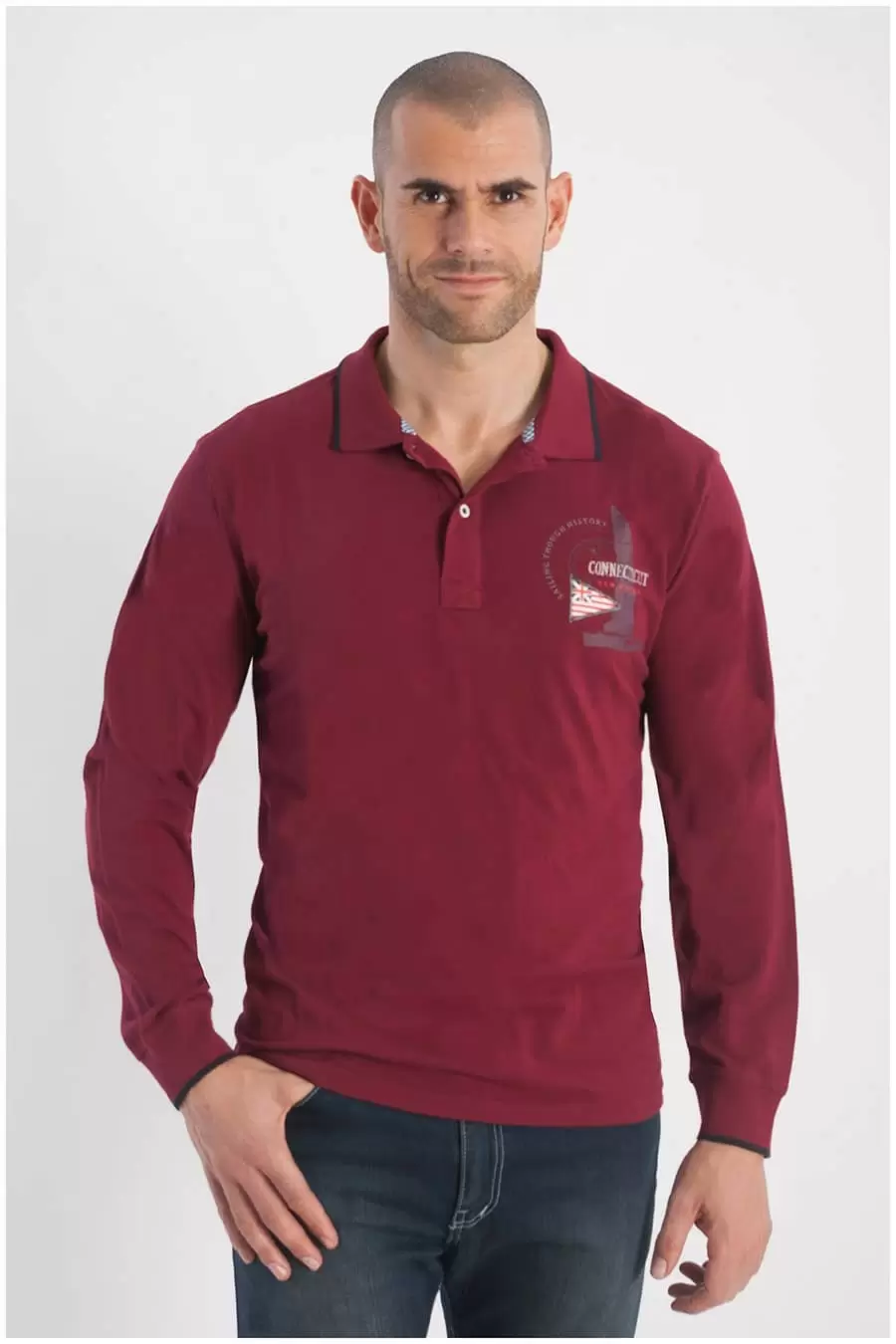 Redfield polo met lange mouwen